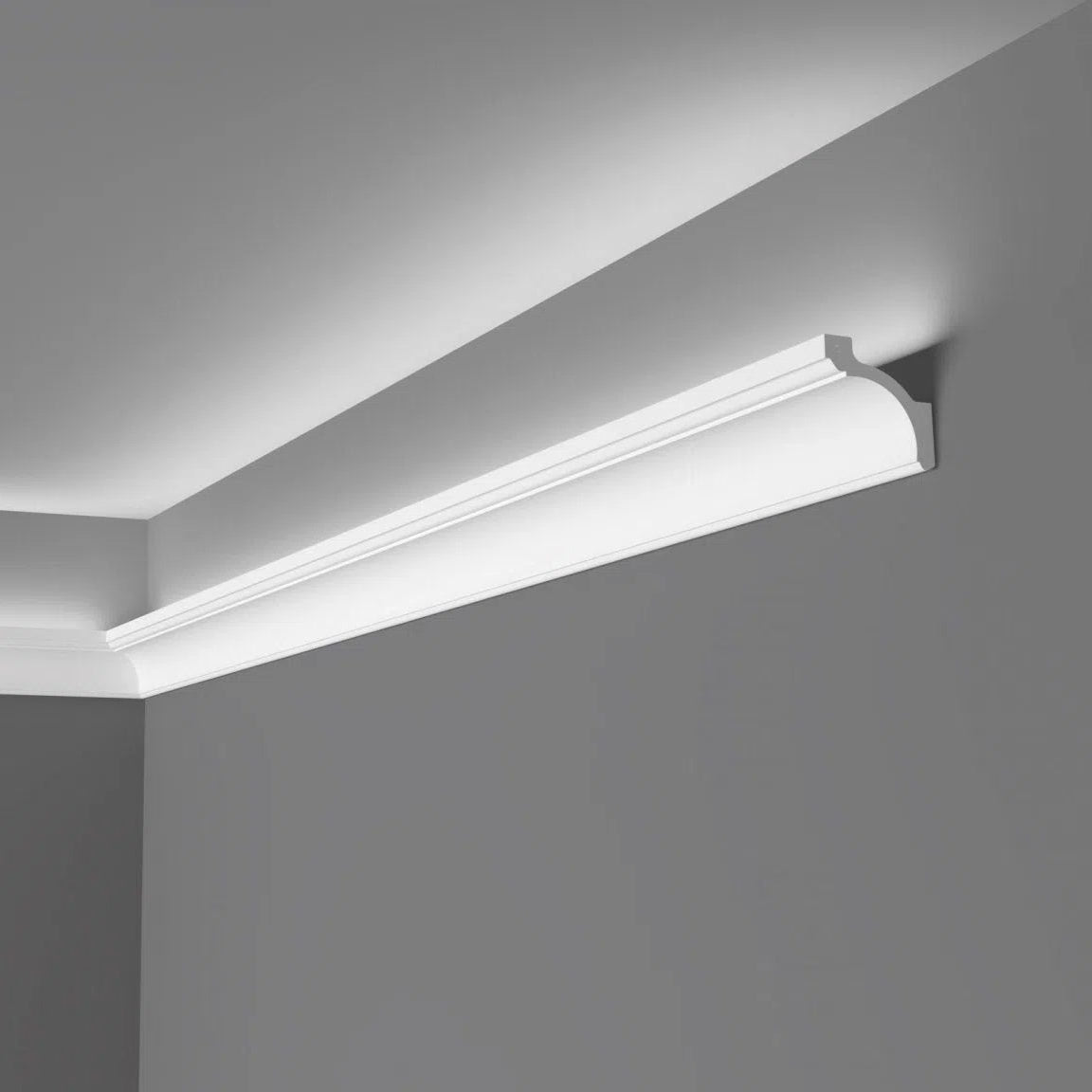 Z20 ARSTYL® 2M NMC Ceiling coving on a grey wall | DecorMania UK